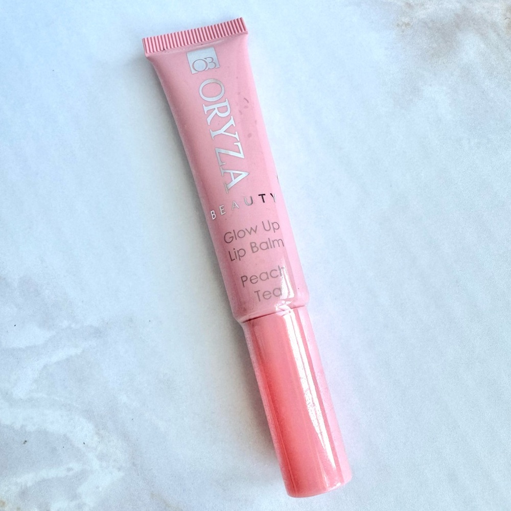 Oryza Beauty Glow Up Lip Balm in Peach Tea, Full Sized, New/Sealed Lipbalm